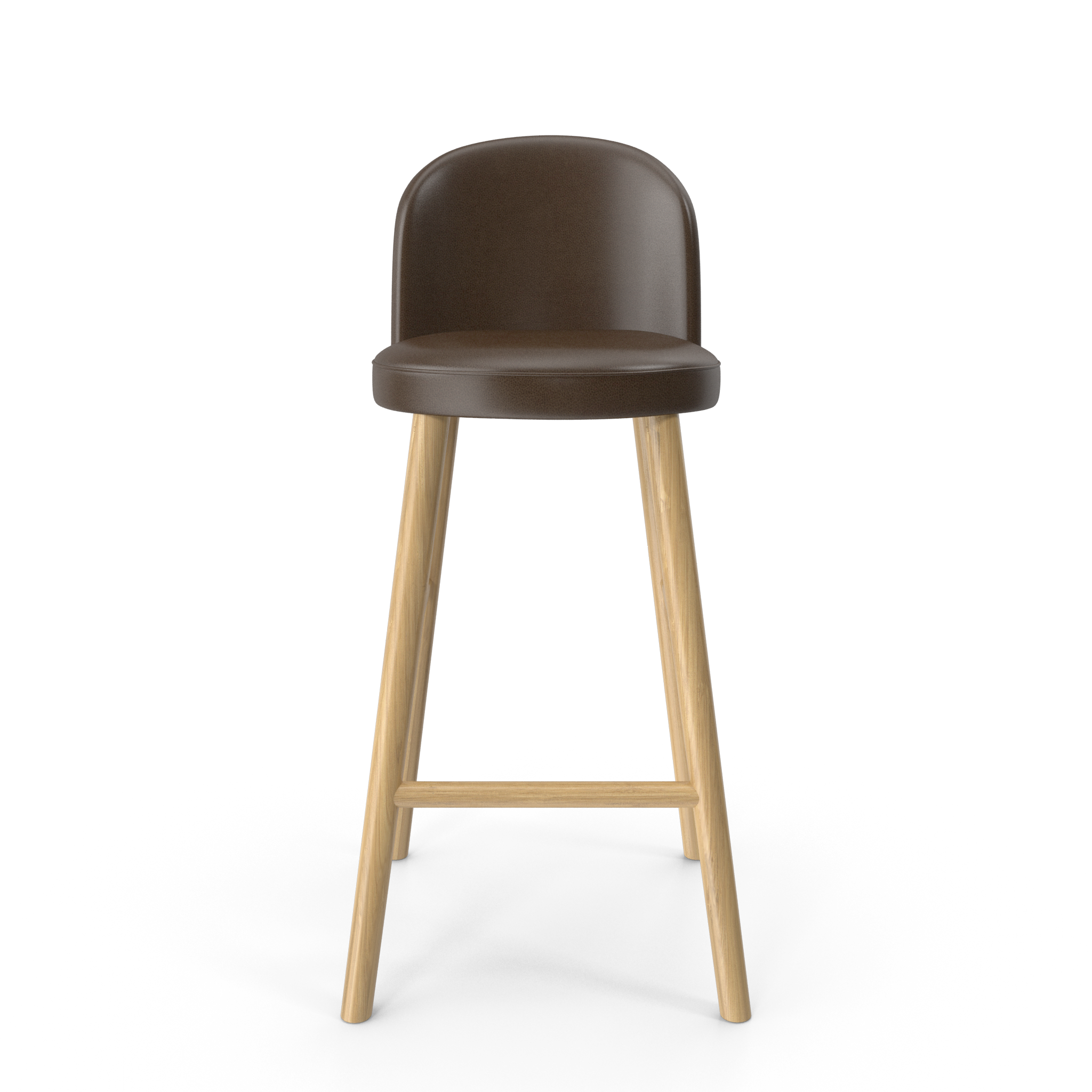 Modern Leather Bar Stool - NORMCORE™ Minimalistic