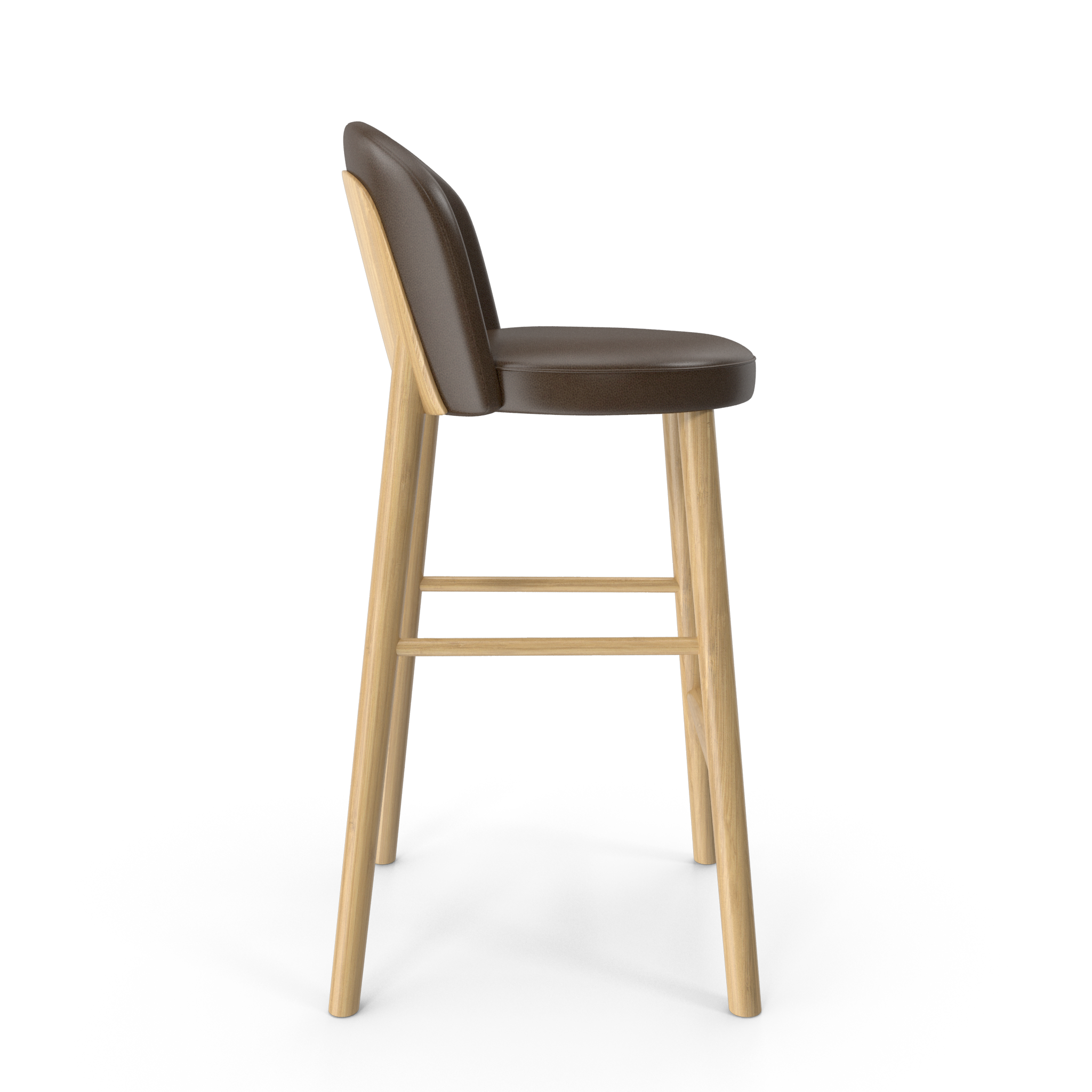 Modern Leather Bar Stool - NORMCORE™ Minimalistic