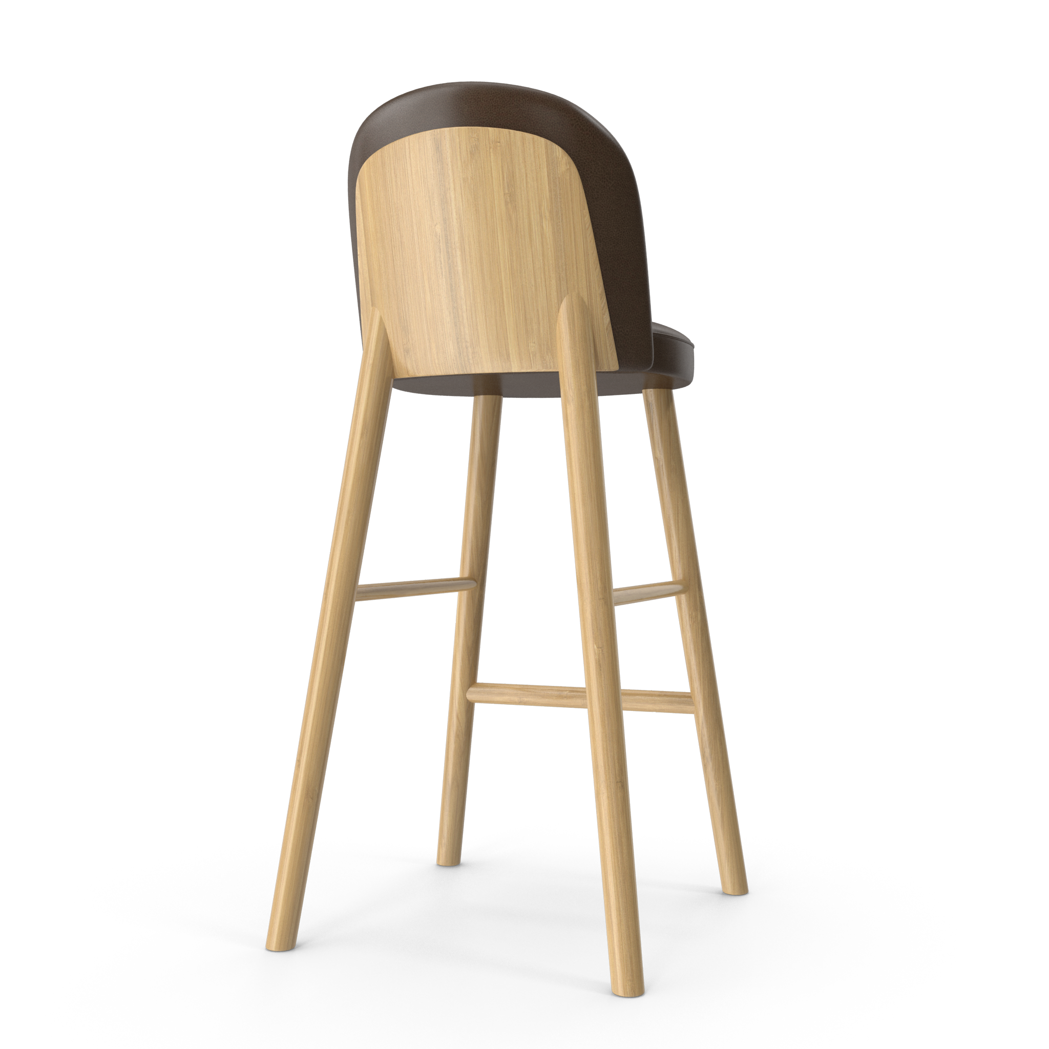 Modern Leather Bar Stool - NORMCORE™ Minimalistic