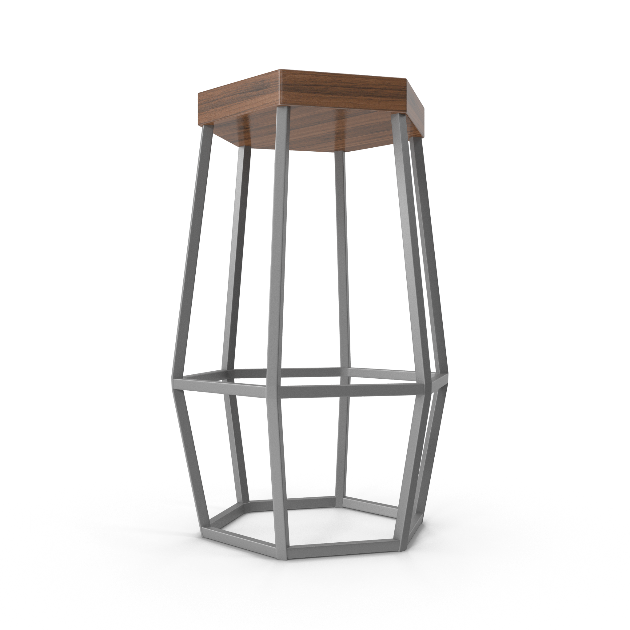 Modern Hexagonal Bar Stool - NORMCORE™ Minimalistic