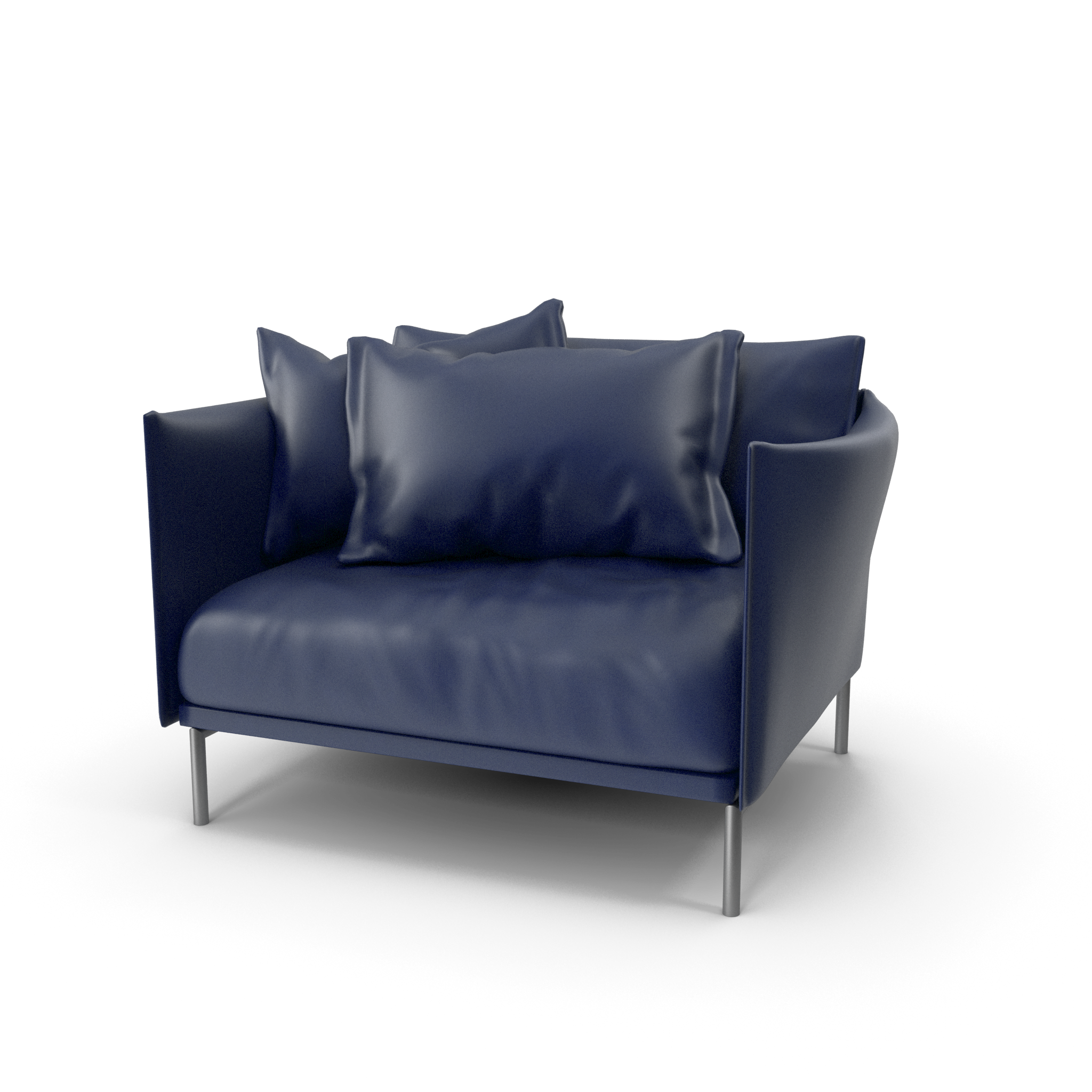 Modern Green Leather Armchair - NORMCORE™ Minimalistic