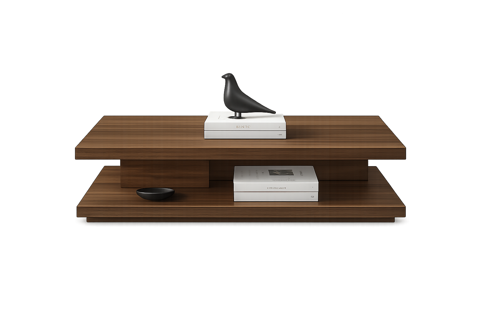 Two-Tier Wooden Coffee Table