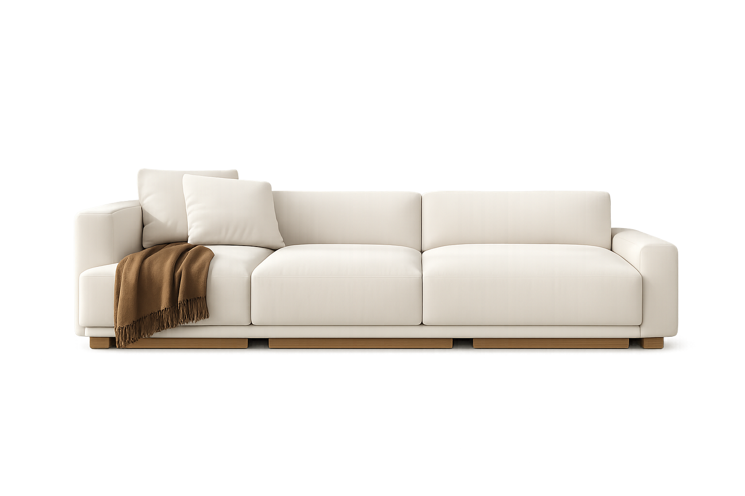 Cream Three-Seater Sofa