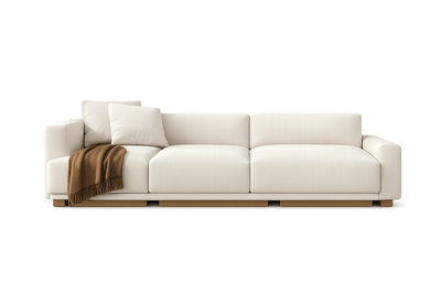 Cream Three-Seater Sofa