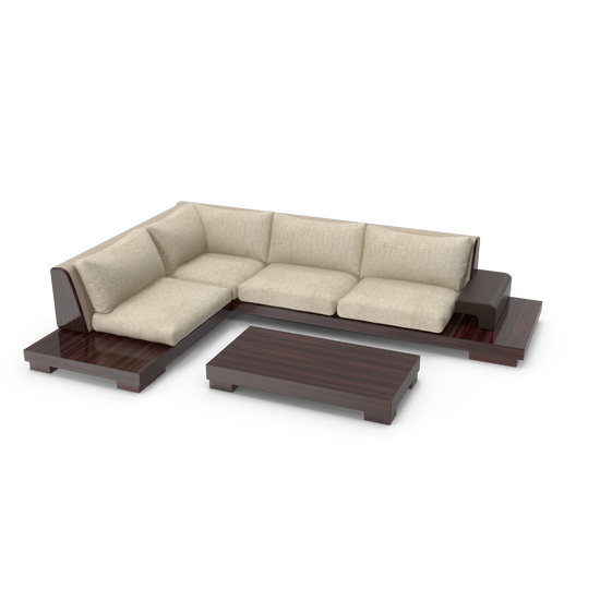 Modern L Shape Sofa And Table Set