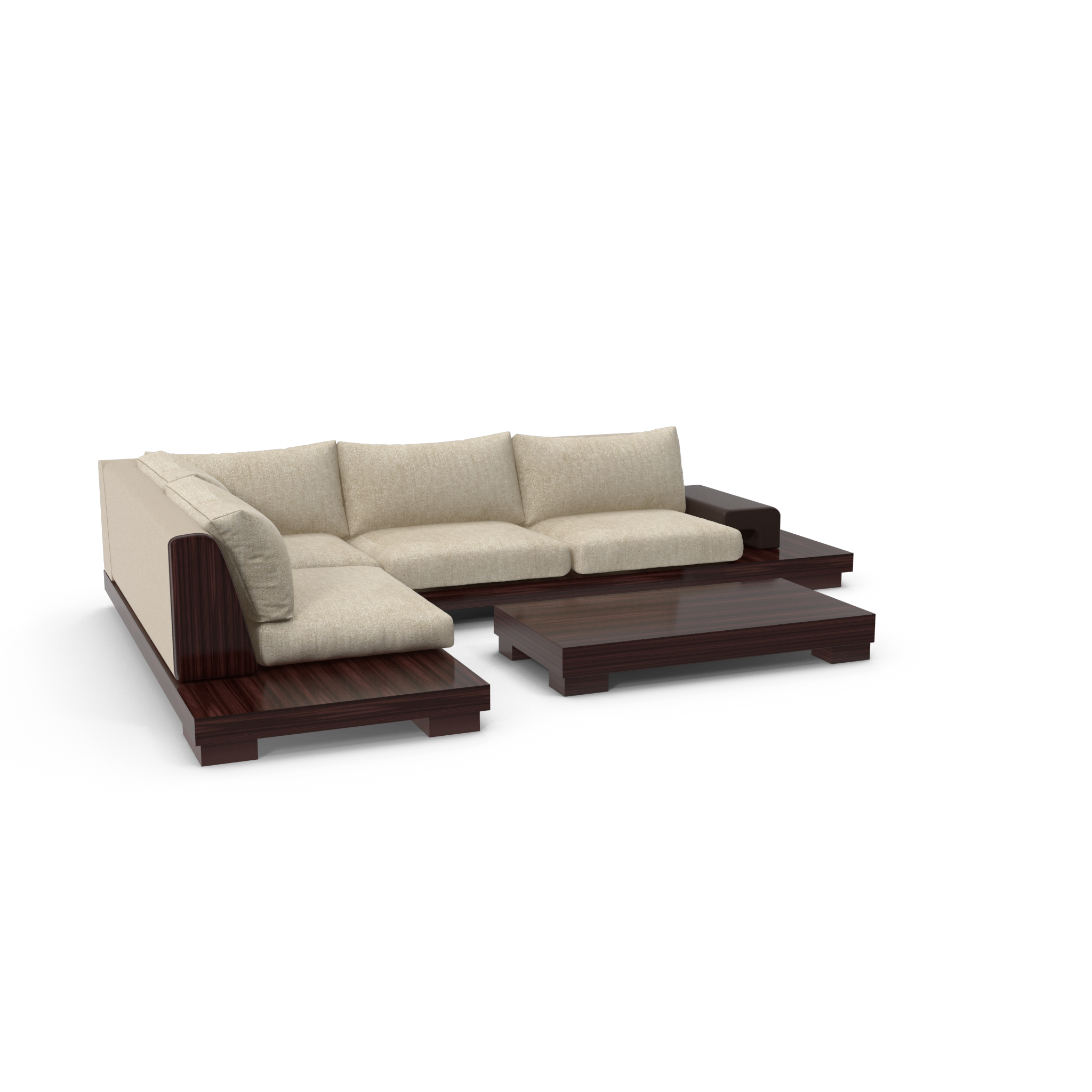 Modern L Shape Sofa And Table Set - NORMCORE™ Minimalistic