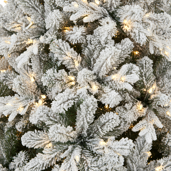 Snowy Prelit Christmas Tree