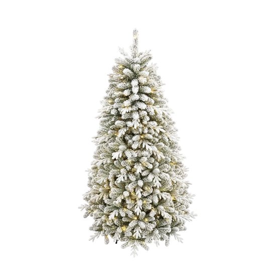 Snowy Prelit Christmas Tree