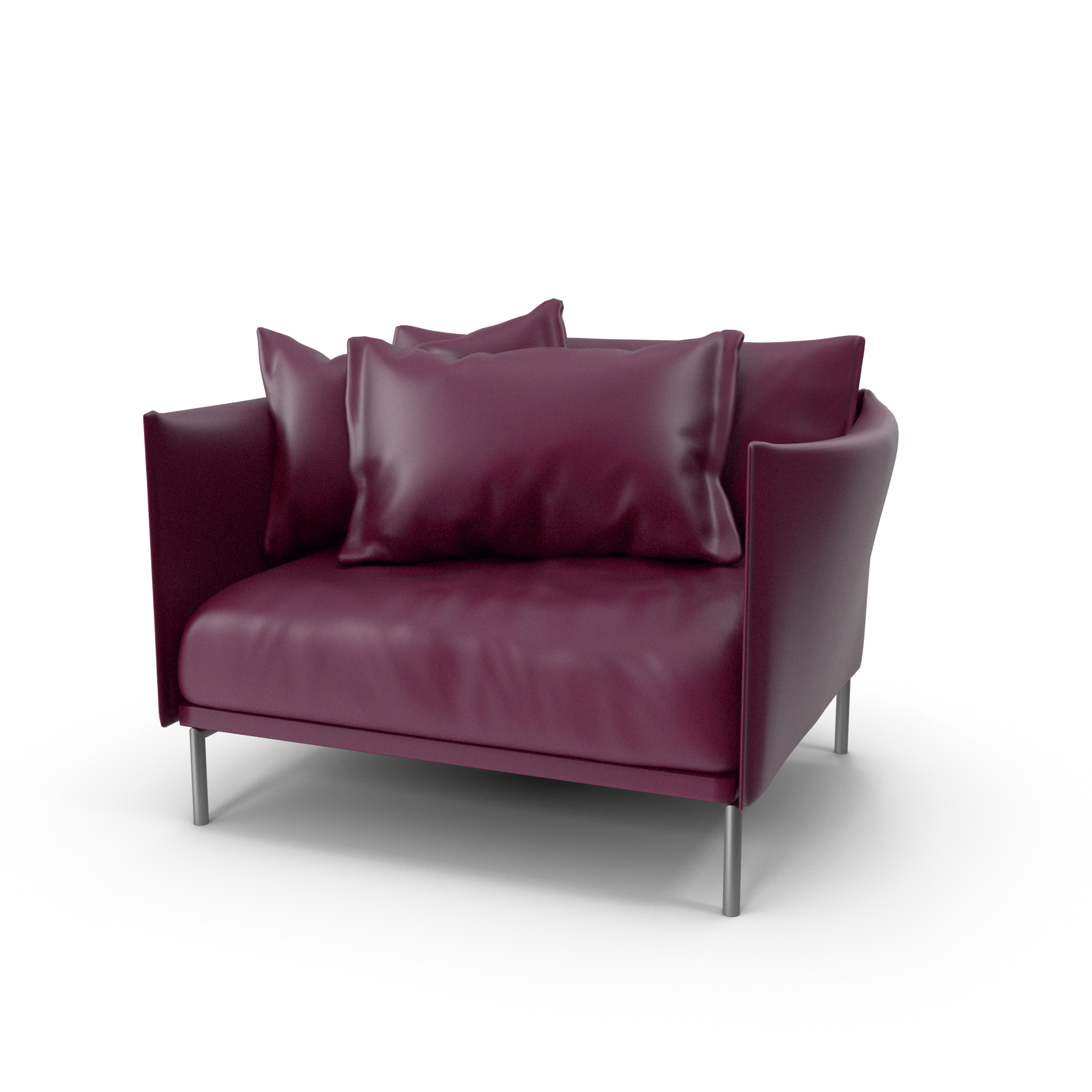 Modern Green Leather Armchair - NORMCORE™ Minimalistic