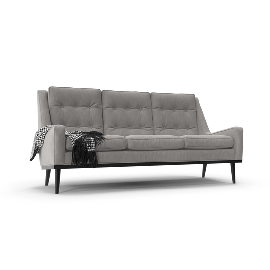 Elegant High-Back Sofa with Button Tufting