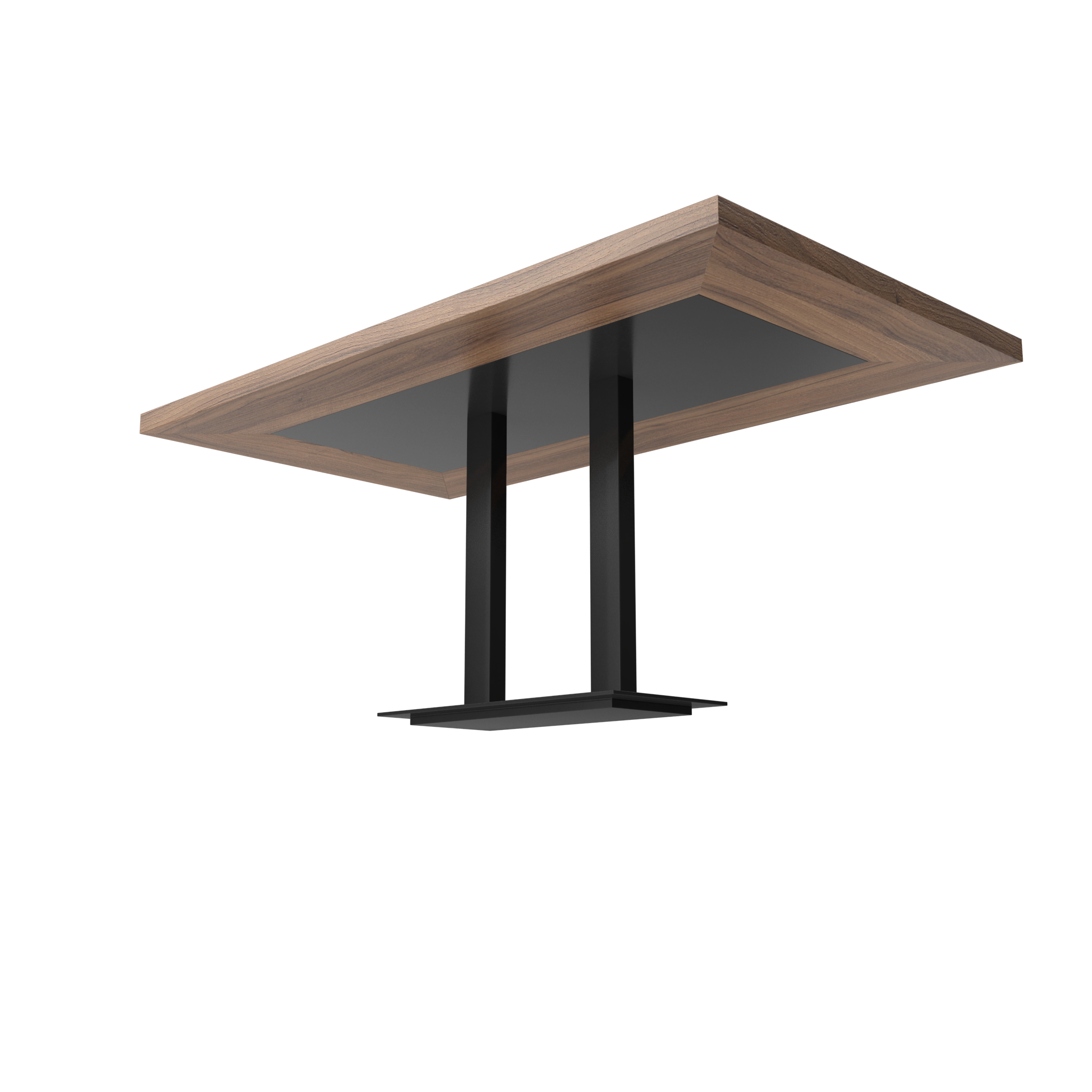 Table with Two-Column Base - NORMCORE™ Minimalistic
