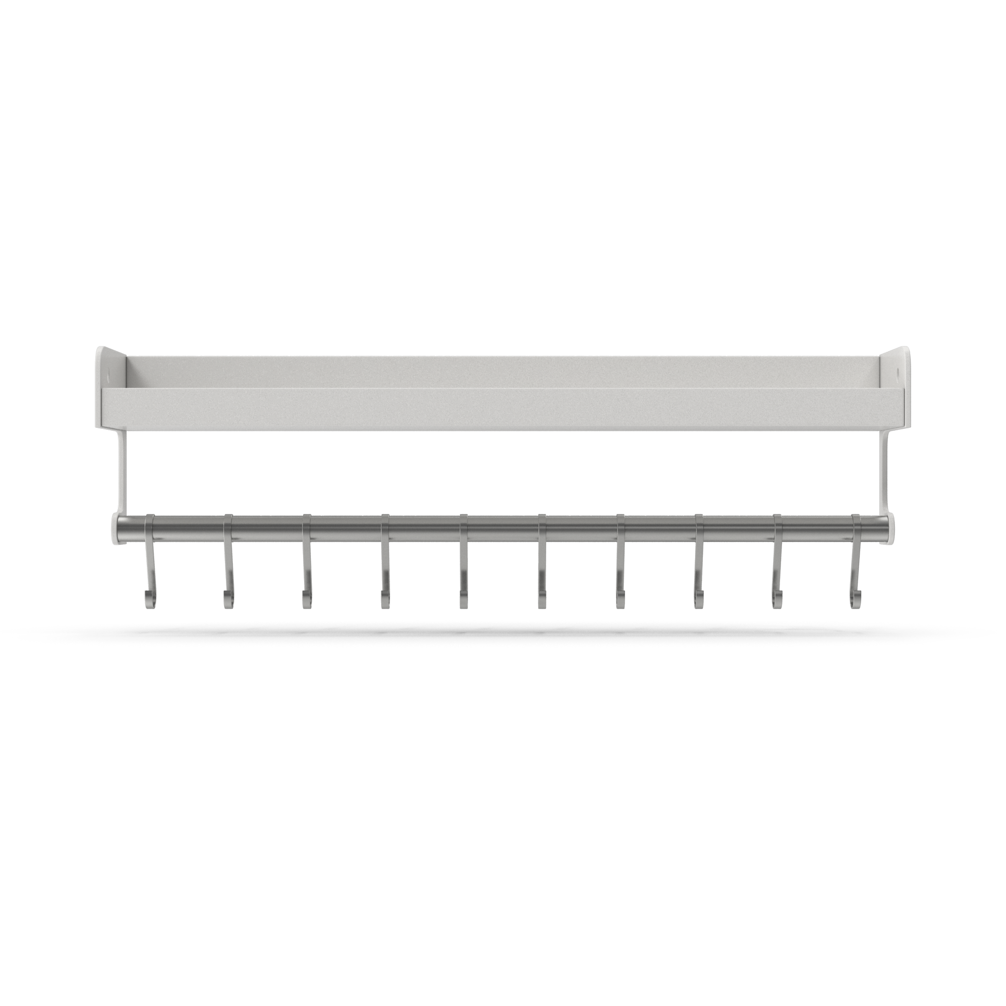 White Kitchen Rack With Hooks - NORMCORE™ Minimalistic