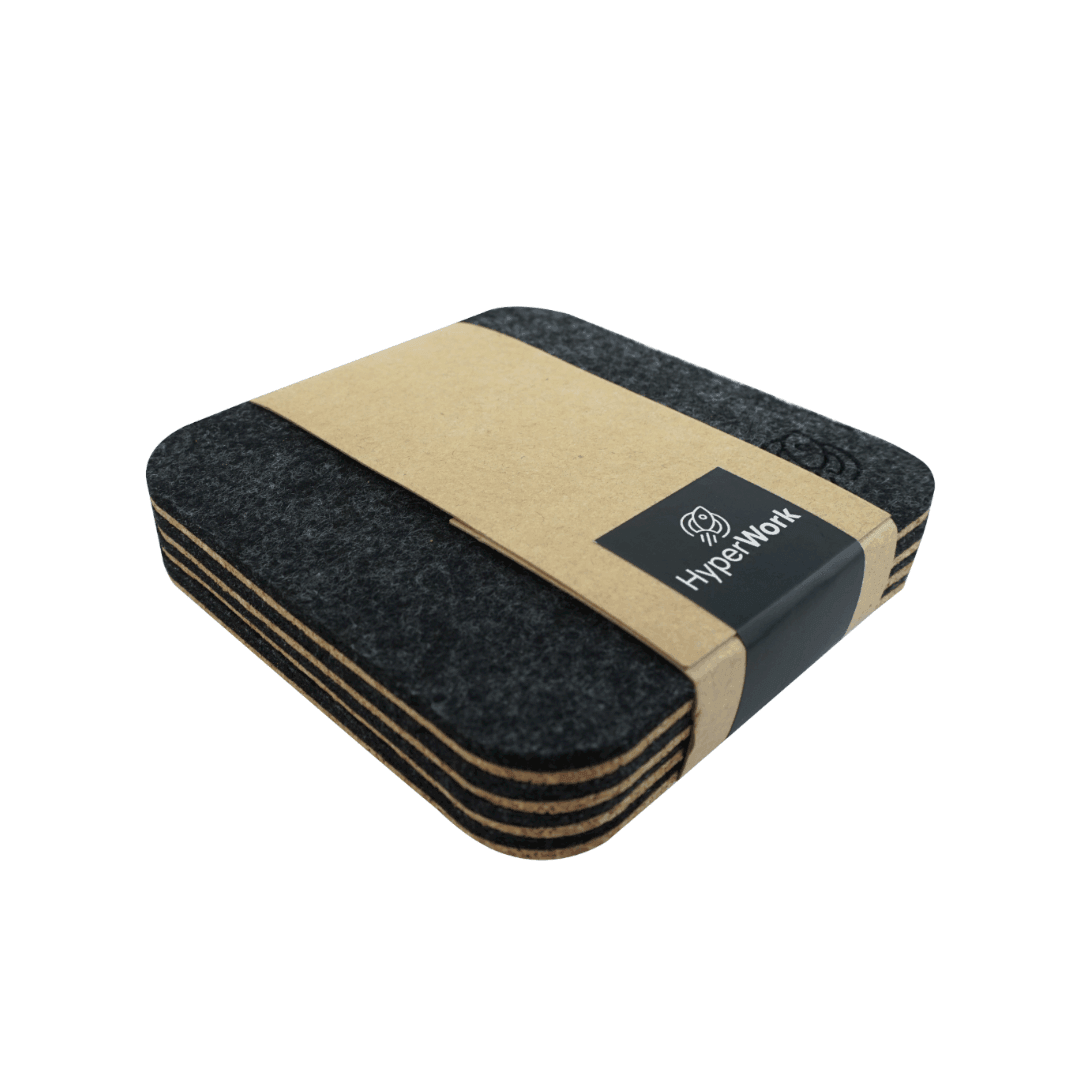 Premium Felt/Oak Coasters - NORMCORE™ Minimalistic