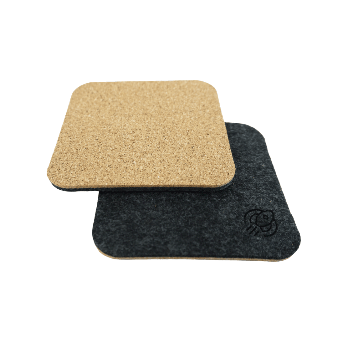 Premium Felt/Oak Coasters - NORMCORE™ Minimalistic