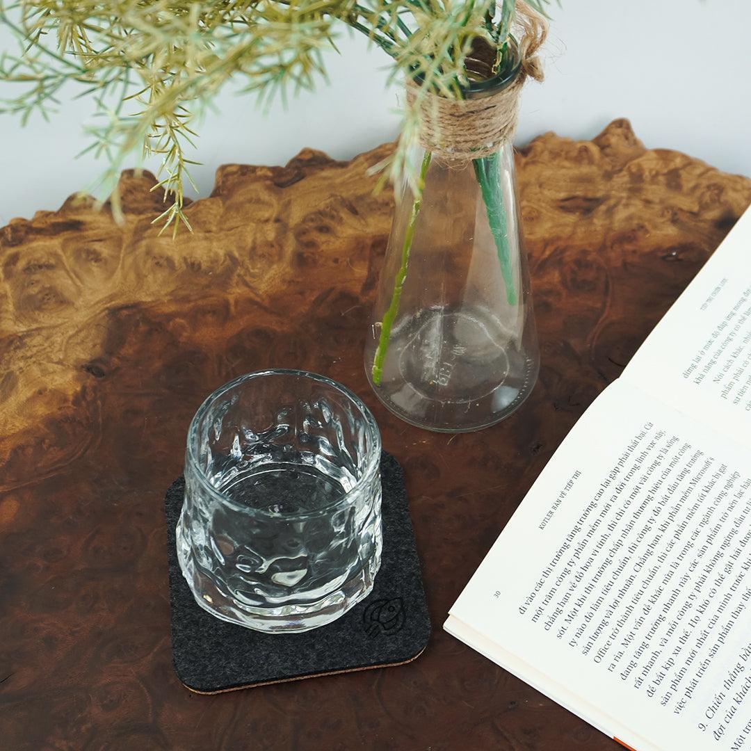 Premium Felt/Oak Coasters - NORMCORE™ Minimalistic