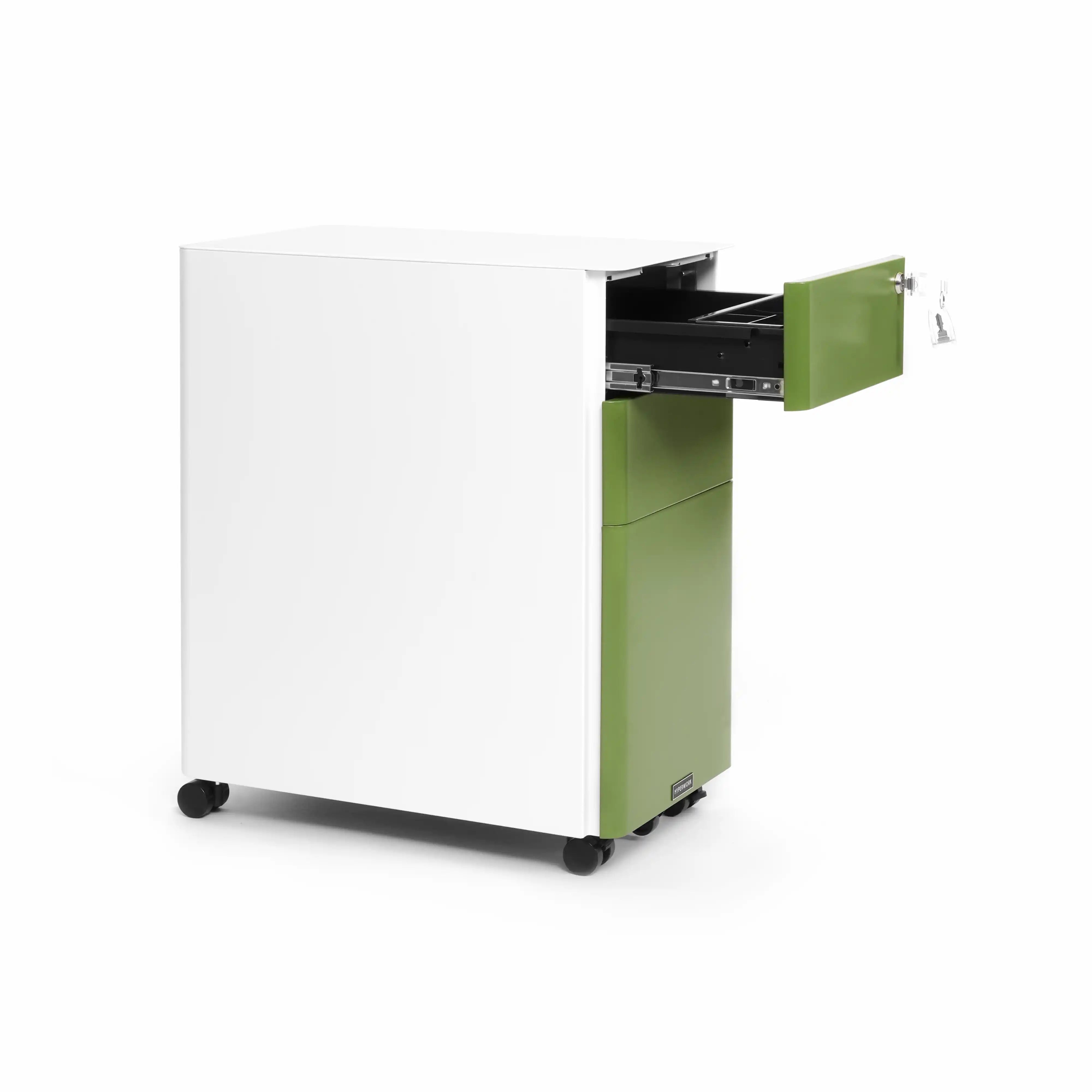 Mobile steel filing cabinet - Ultra slim - NORMCORE™ Minimalistic