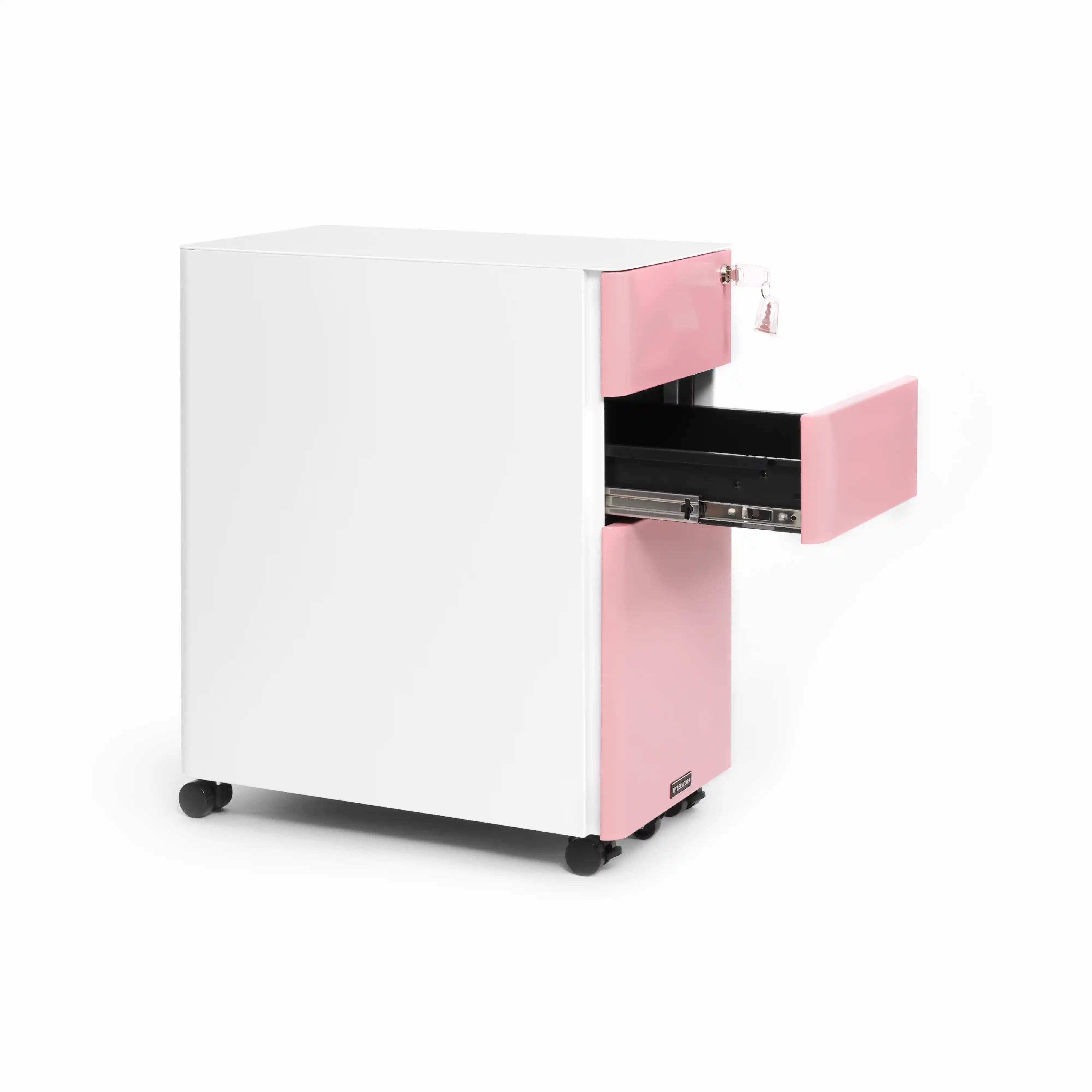 Mobile steel filing cabinet - Ultra slim - NORMCORE™ Minimalistic