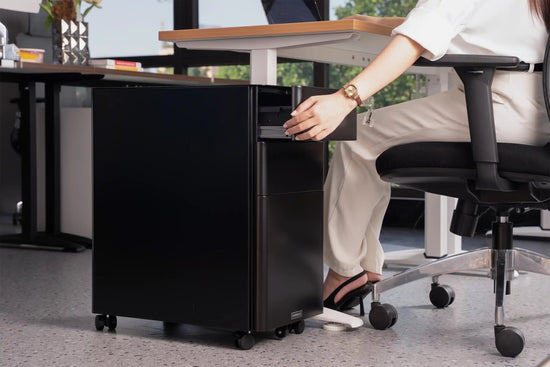 Mobile steel filing cabinet - Ultra slim