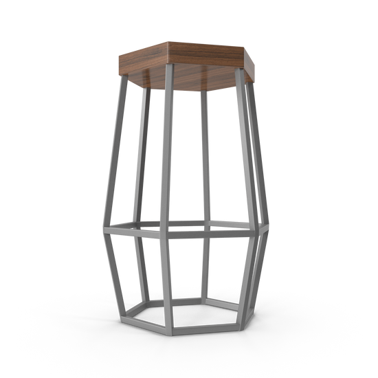 Modern Hexagonal Bar Stool