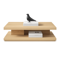 Two-Tier Wooden Coffee Table