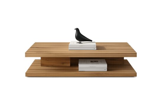 Two-Tier Wooden Coffee Table