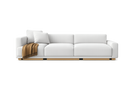 Cream Three-Seater Sofa