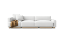Cream Three-Seater Sofa