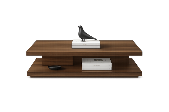 Two-Tier Wooden Coffee Table