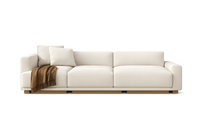 Cream Three-Seater Sofa