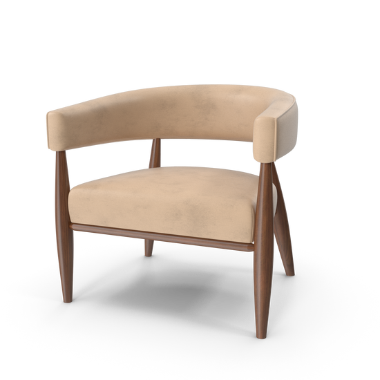Modern Barrel Back Armchair