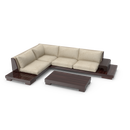 Modern L Shape Sofa And Table Set - NORMCORE™ Minimalistic
