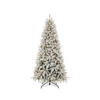 Snowy Prelit Christmas Tree