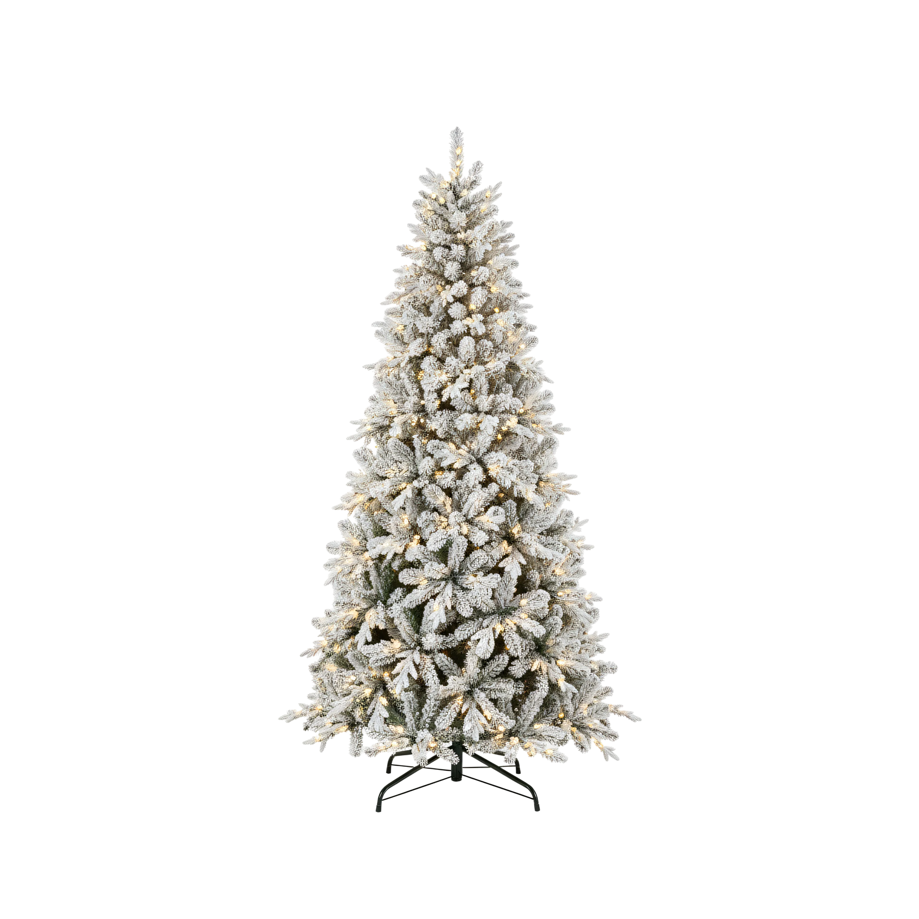Snowy Prelit Christmas Tree