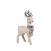 Nordic Knit-Scarf Holiday Deer Figurine