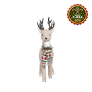Nordic Knit-Scarf Holiday Deer Figurine
