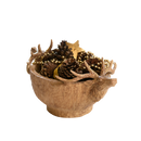 Carved Reindeer Wooden Bowl