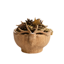 Carved Reindeer Wooden Bowl
