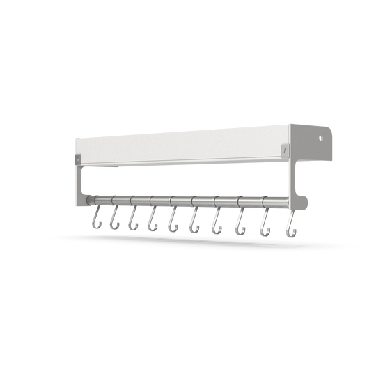 White Kitchen Rack With Hooks
