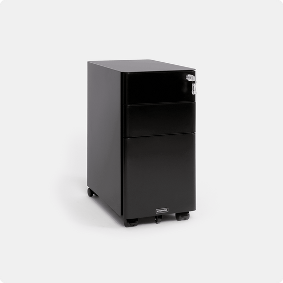 Mobile steel filing cabinet - Ultra slim